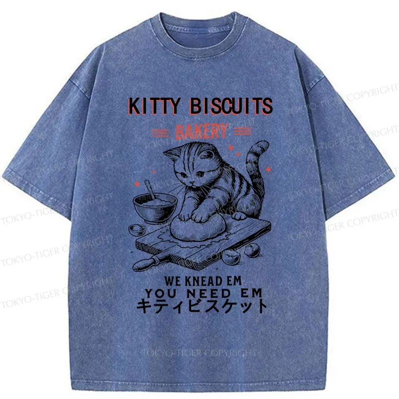 Tokyo-Tiger Cat Bakery Washed T-Shirt