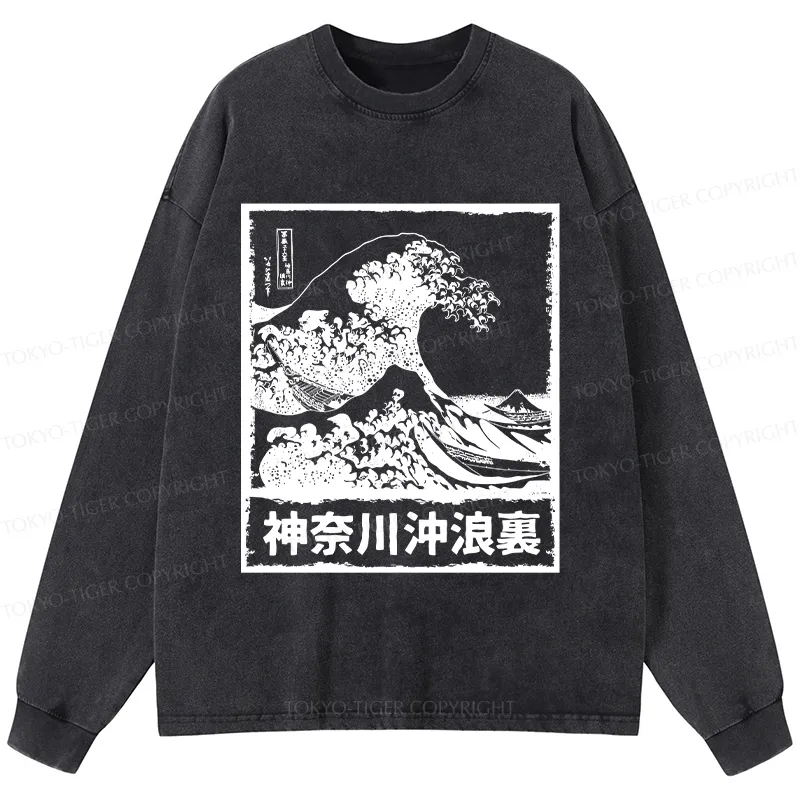 Tokyo-Tiger Legendary Wave Washed Long Sleeve T-Shirt
