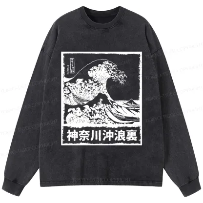 Tokyo-Tiger Legendary Wave Washed Long Sleeve T-Shirt