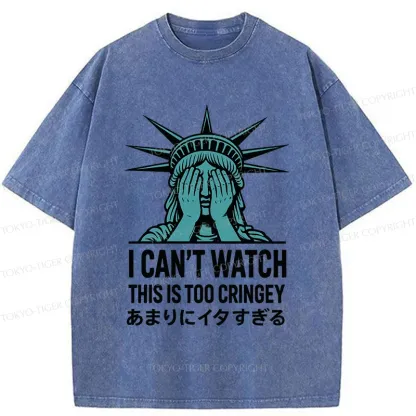 Tokyo-Tiger Shy Statue Washed T-Shirt