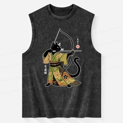 Tokyo-Tiger Japan Cat Archery Washed Tank