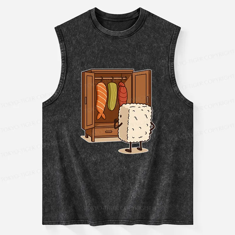 Tokyo-Tiger Sushi Pick Out Clothes Washed Tank Sale