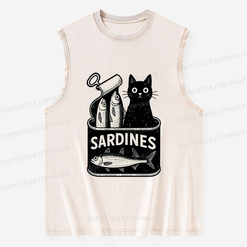 Tokyo-Tiger Cat And Canned Fish Washed Tank