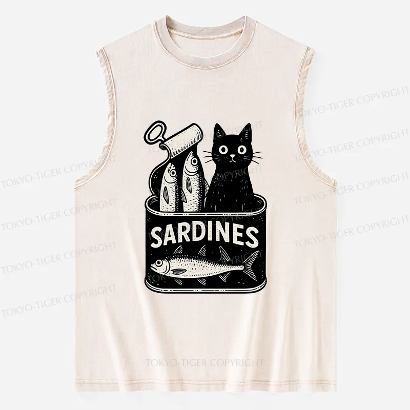 Tokyo-Tiger Cat And Canned Fish Washed Tank