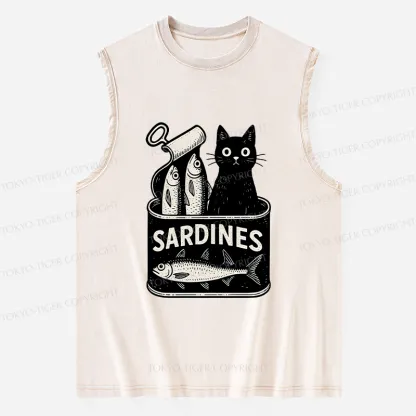 Tokyo-Tiger Cat And Canned Fish Washed Tank