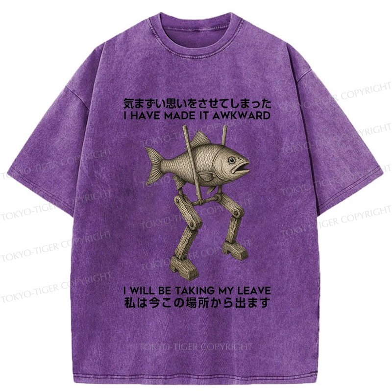 Tokyo-Tiger I Have Made It Awkward Washed T-Shirt