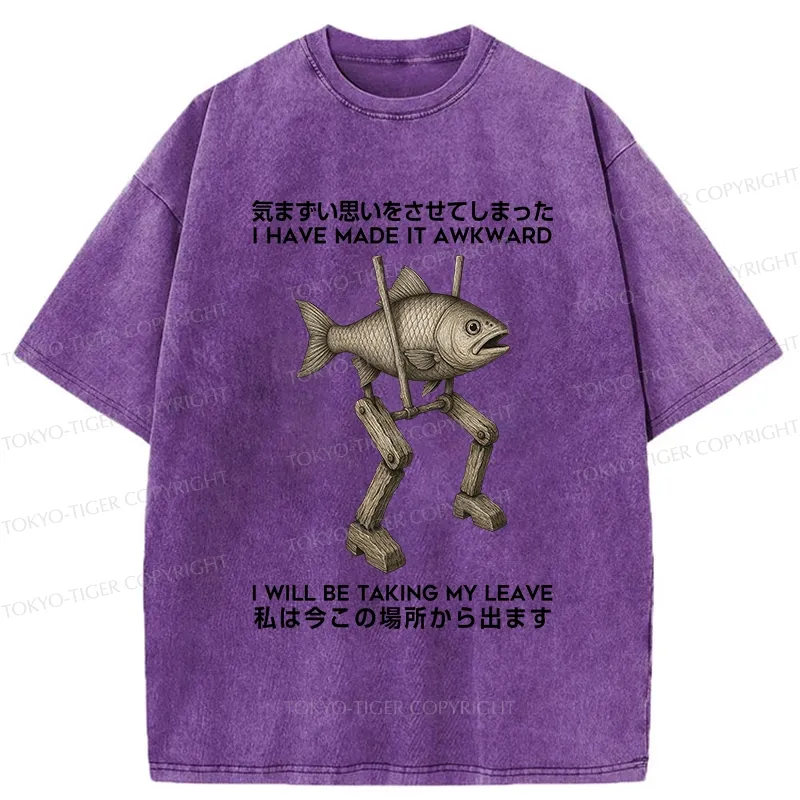 Tokyo-Tiger I Have Made It Awkward Washed T-Shirt