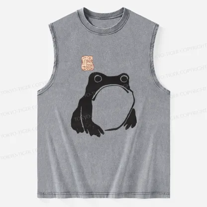 Tokyo-Tiger Matsumoto Hoji Woodblock Print Frog Washed Tank