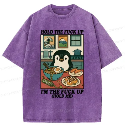 Tokyo-Tiger Troublesome Penguin Washed T-Shirt