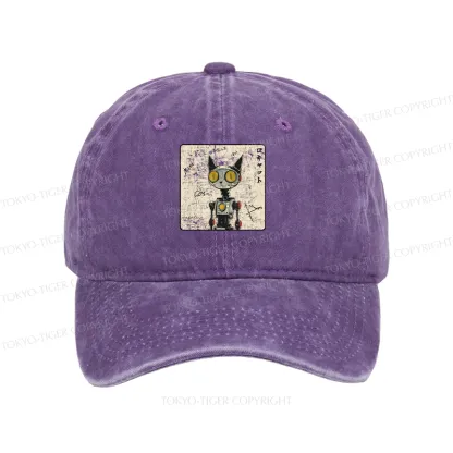Tokyo-Tiger Robot Cat Washed Cap