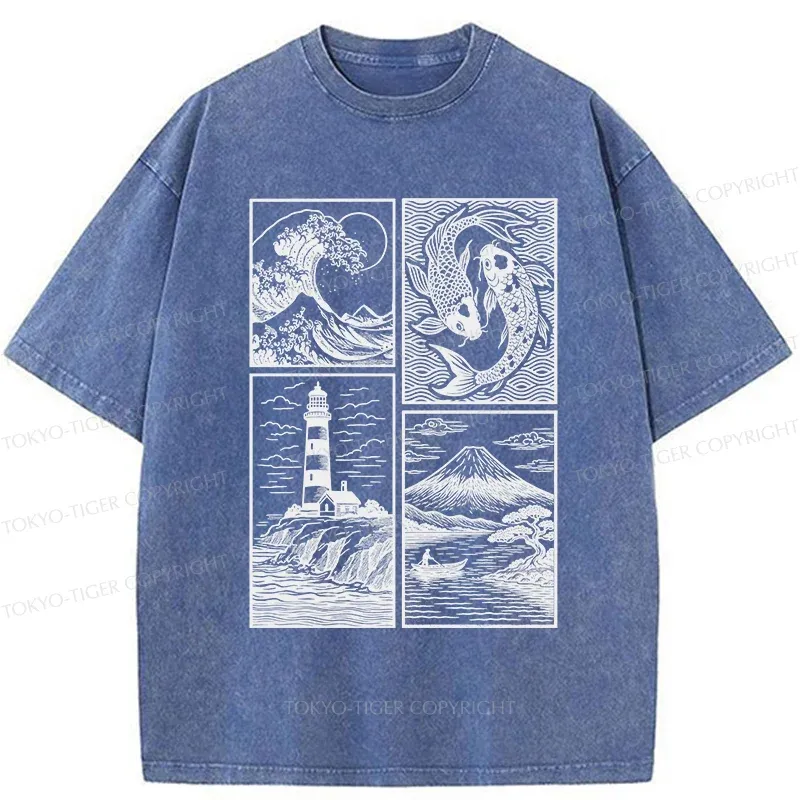 Tokyo-Tiger Japan Is Calling Me Washed T-Shirt