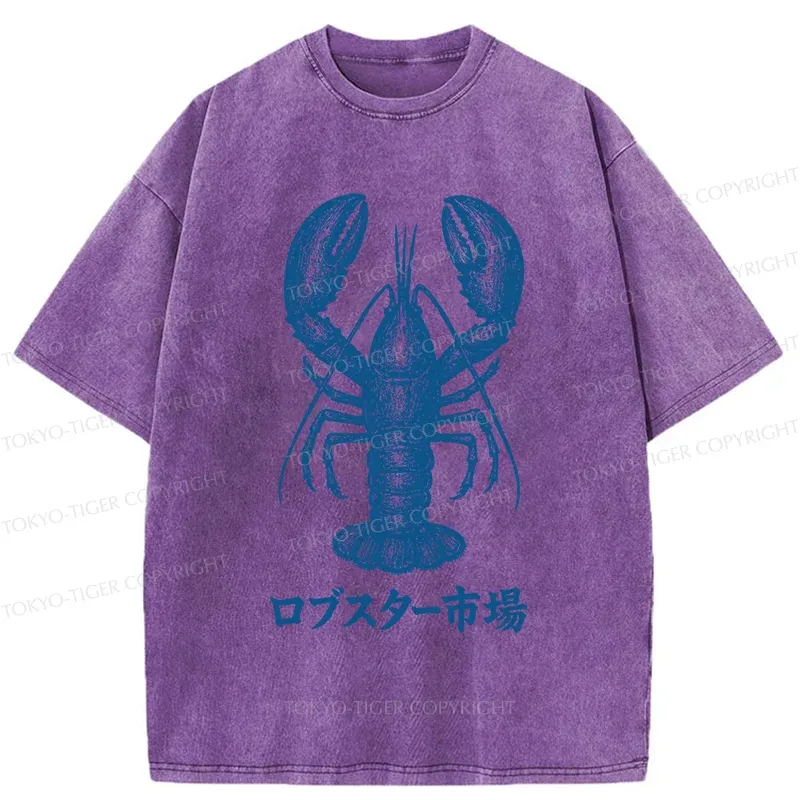 Tokyo-Tiger Lobster Market Washed T-Shirt