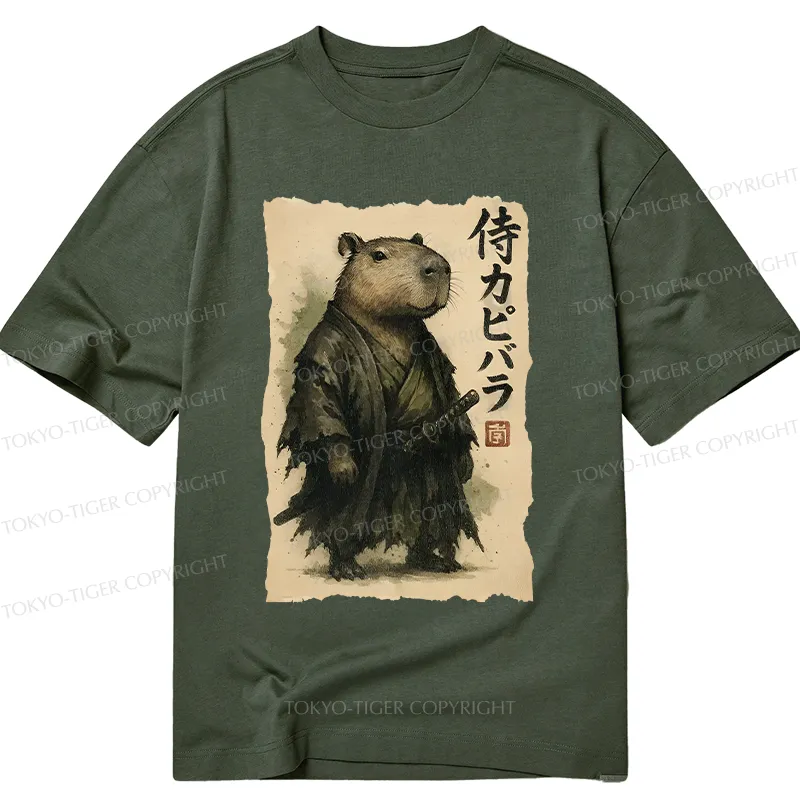 Tokyo-Tiger Capybara Samurai Classic T-Shirt Sale