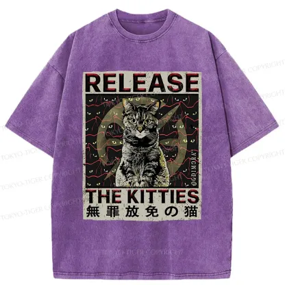 Tokyo-Tiger Release The Cat Washed T-Shirt