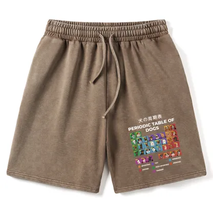 Tokyo-Tiger Periodic Table Of Dogs Washed Shorts