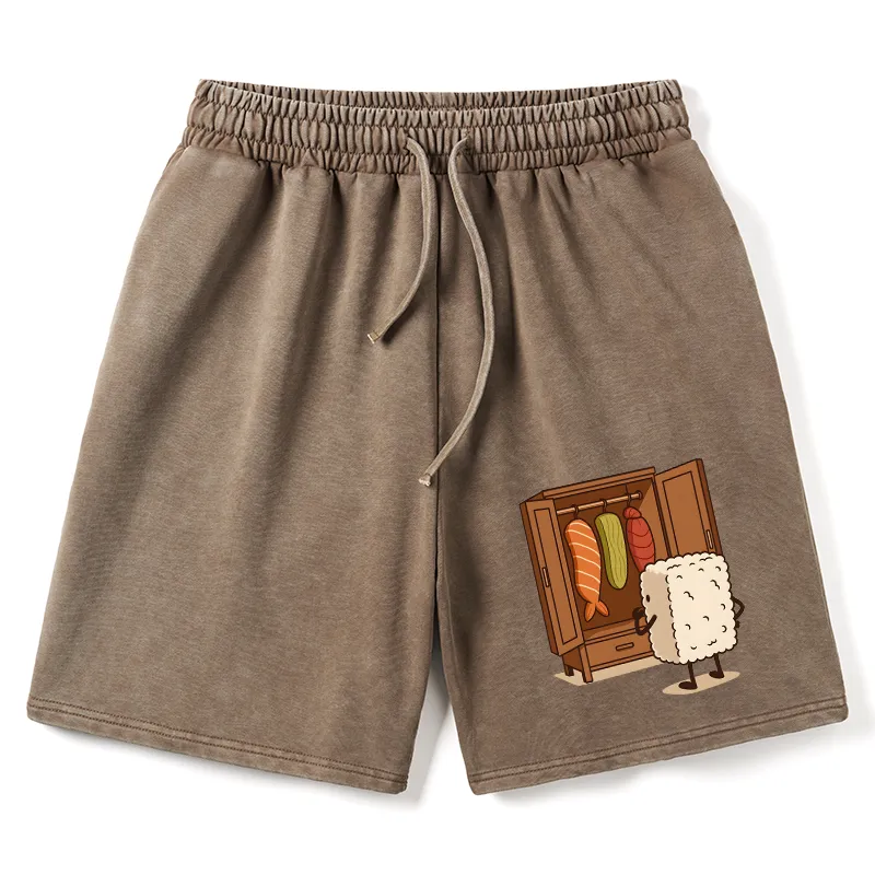 Tokyo-Tiger Sushi Pick Out Clothes Washed Shorts