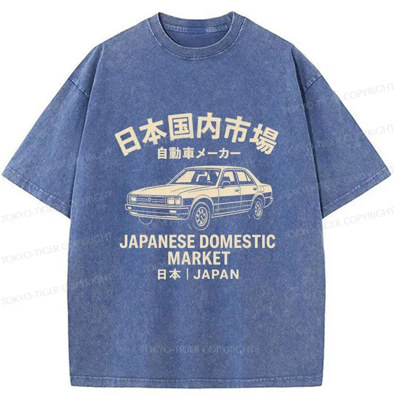 Tokyo-Tiger Japanese Automotive Market Washed T-Shirt