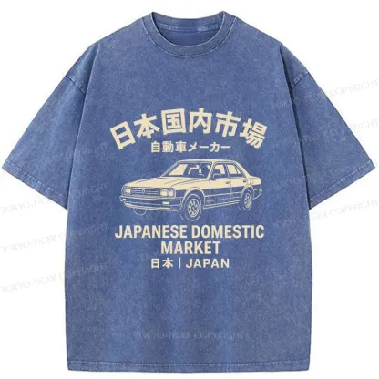 Tokyo-Tiger Japanese Automotive Market Washed T-Shirt