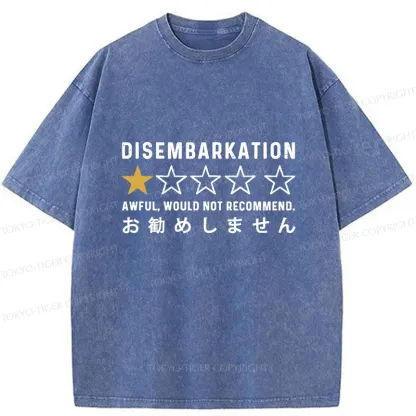 Tokyo-Tiger Not Recommended To Disembark Washed T-Shirt