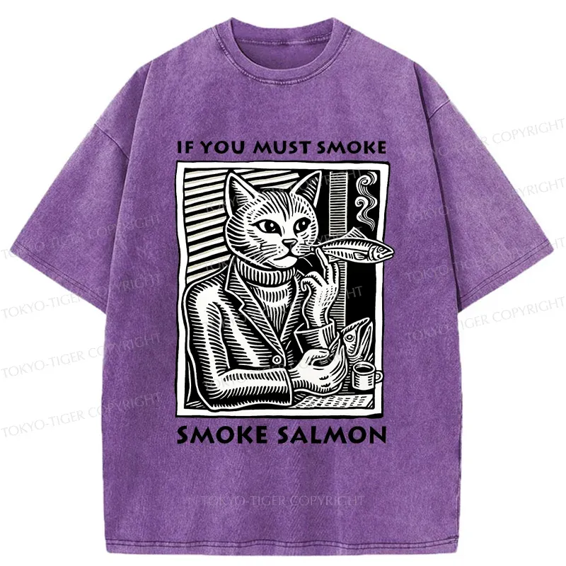 Tokyo-Tiger Elegant Cat Washed T-Shirt