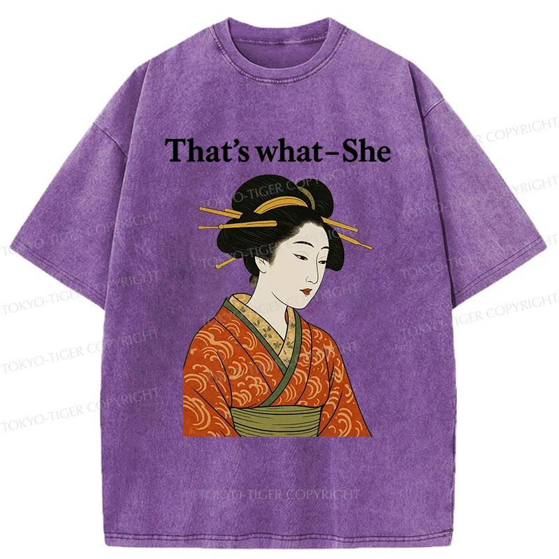 Tokyo-Tiger Geisha's Joke Washed T-Shirt
