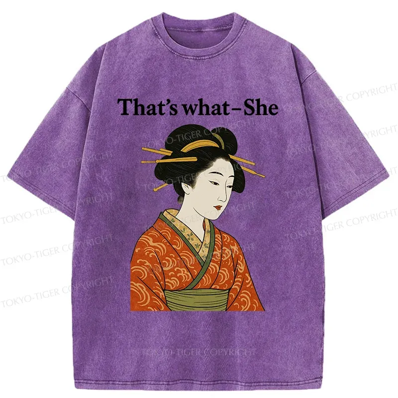 Tokyo-Tiger Geisha's Joke Washed T-Shirt