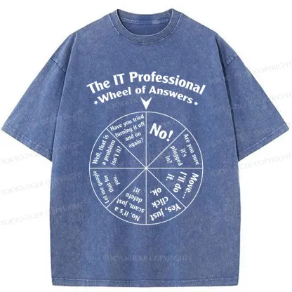 Tokyo-Tiger Answer Wheel Washed T-Shirt