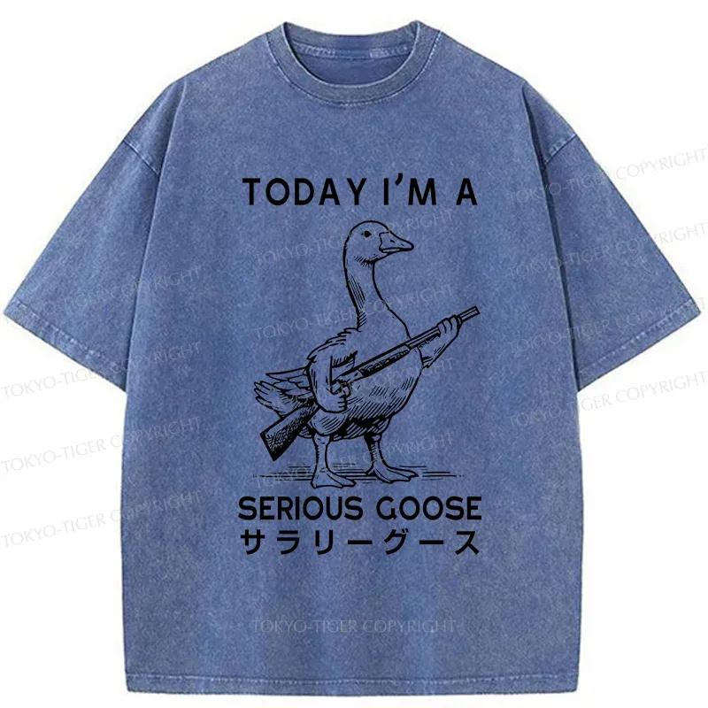 Tokyo-Tiger Serious Stupid Goose Washed T-Shirt
