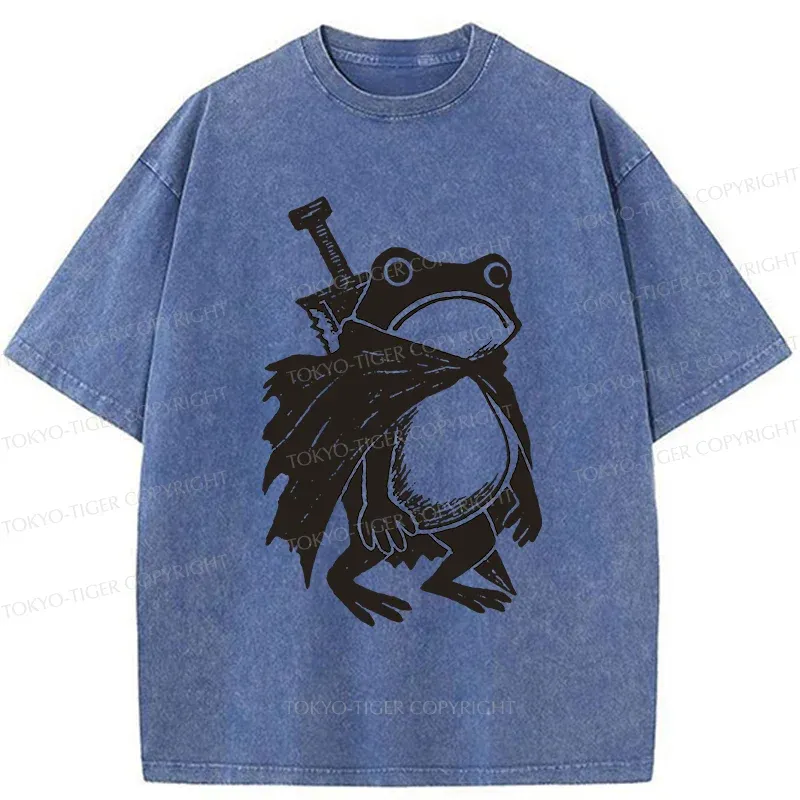 Tokyo-Tiger Frog Warrior Washed T-Shirt