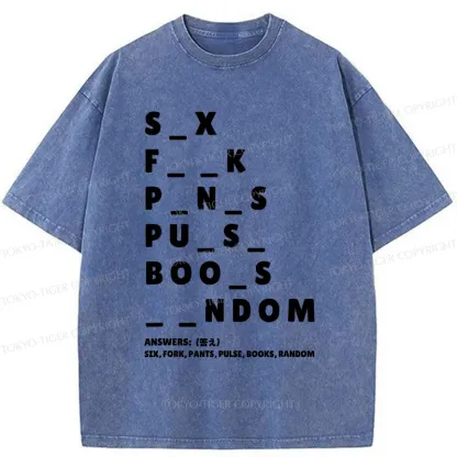 Tokyo-Tiger Fill In The Blanks Washed T-Shirt