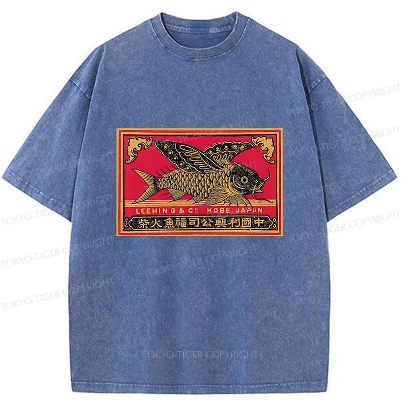 Tokyo-Tiger Flying Fish Washed T-Shirt