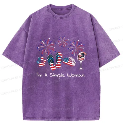 Tokyo-Tiger Celebrate Independence Day Washed T-Shirt