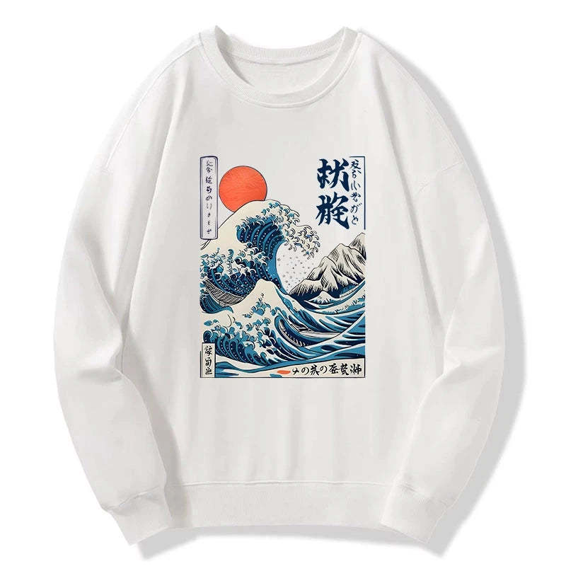 Tokyo-Tiger Ukiyo-e Ocean Waves Japan Sweatshirt Sale