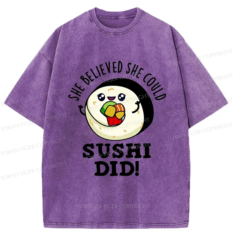 Tokyo-Tiger Interesting Sushi Washed T-Shirt