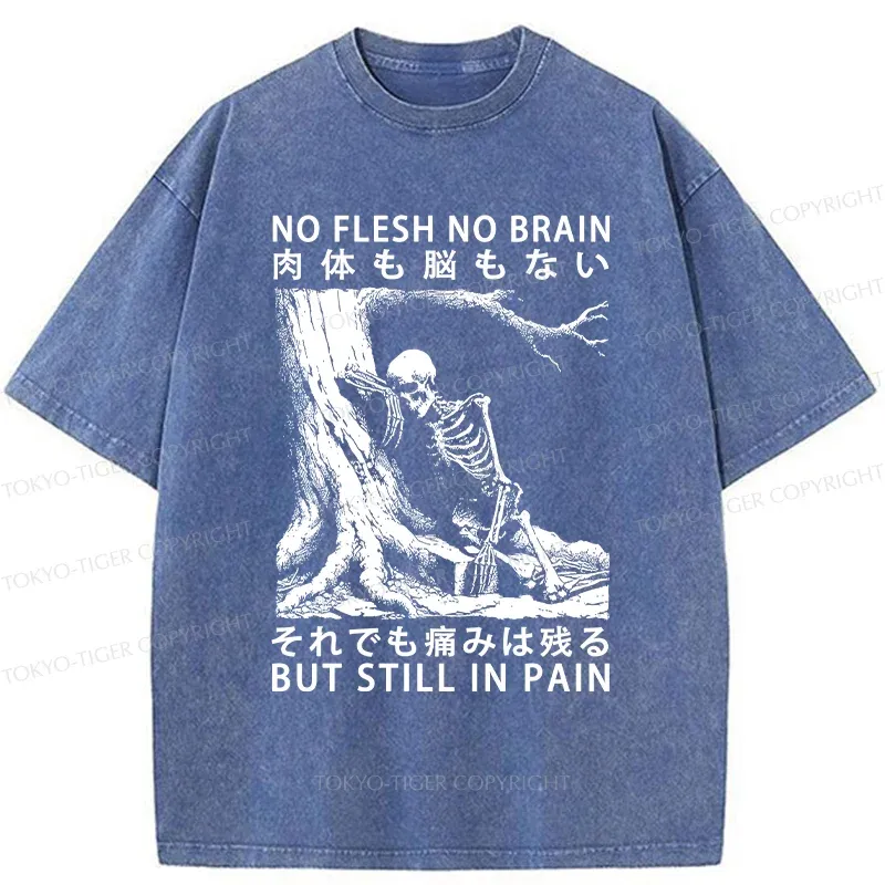 Tokyo-Tiger Painful Skeleton Washed T-Shirt