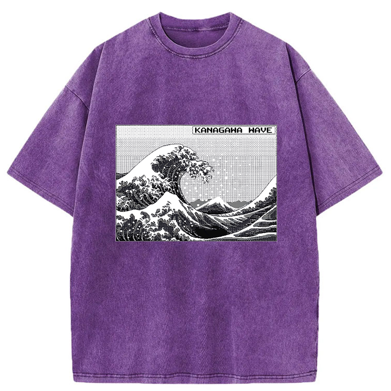 Tokyo-Tiger Kanagawa Wave Washed T-Shirt