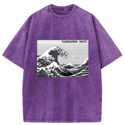 Tokyo-Tiger Kanagawa Wave Washed T-Shirt