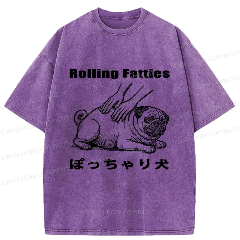 Tokyo-Tiger Chubby Dog Washed T-Shirt