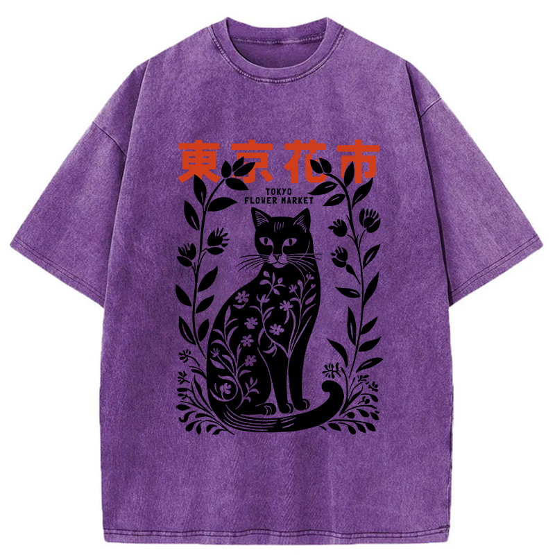 Tokyo-Tiger Tokyo Flower Market Washed T-Shirt