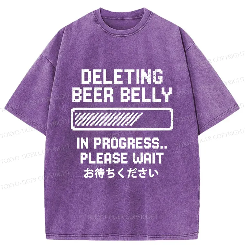 Tokyo-Tiger Removing Beer Delly Washed T-Shirt