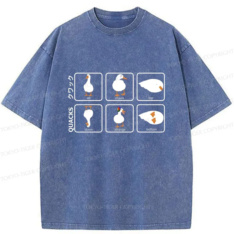Tokyo-Tiger 3D Illustration Of A Duck Washed T-Shirt