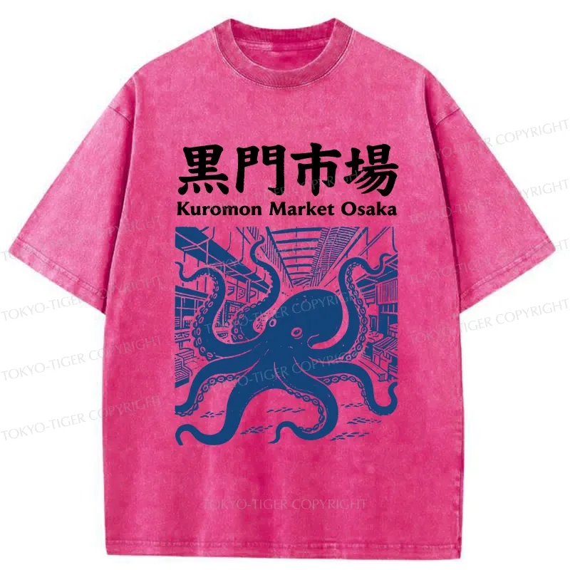 Tokyo-Tiger Kuromon Market Osaka Washed T-Shirt