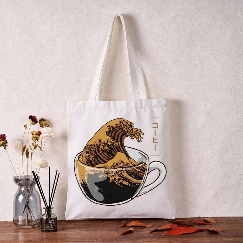 Tokyo-Tiger Coffee Wave Tote Bag