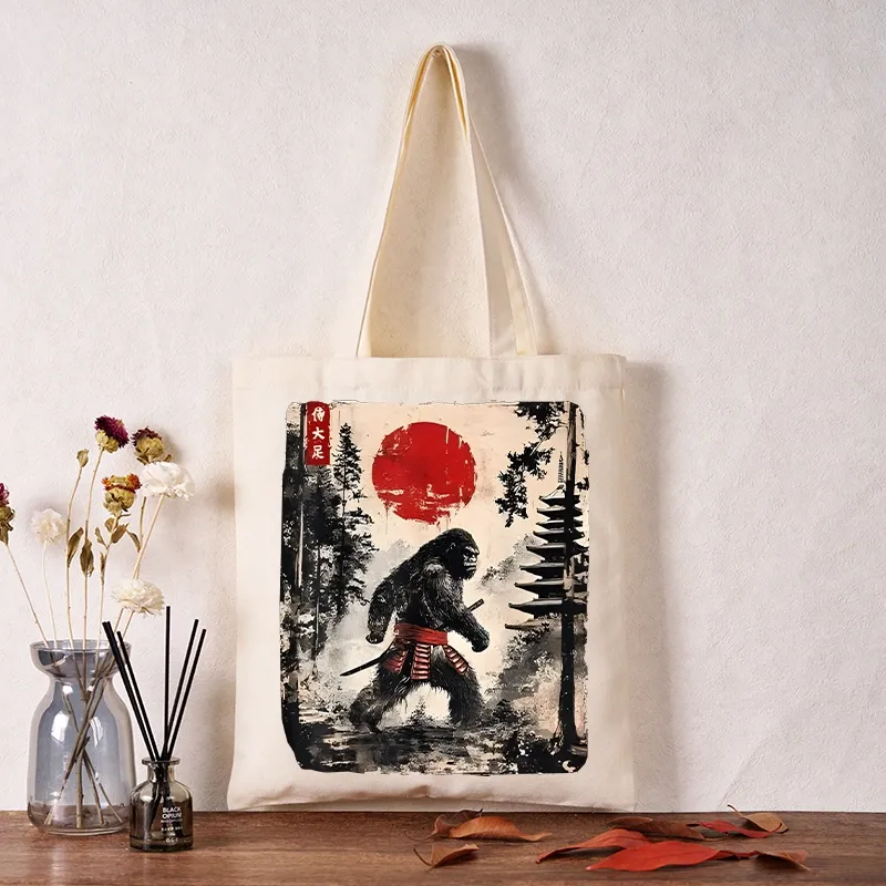 Tokyo-Tiger Japanese Samurai Bigfoot Tote Bag