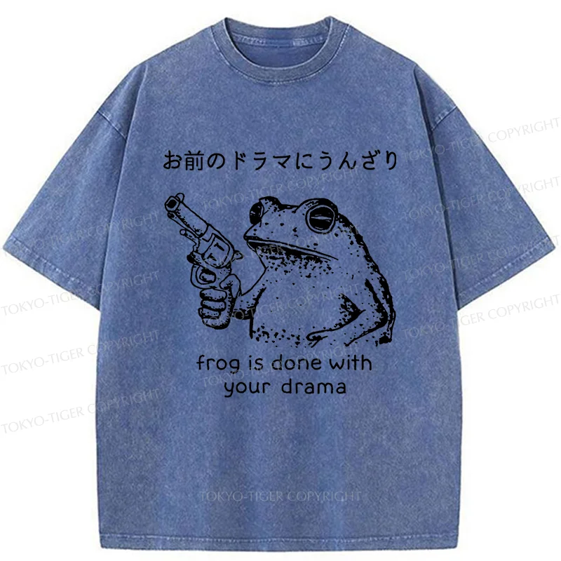 Tokyo-Tiger Frog That Is Tired Of Others Washed T-Shirt