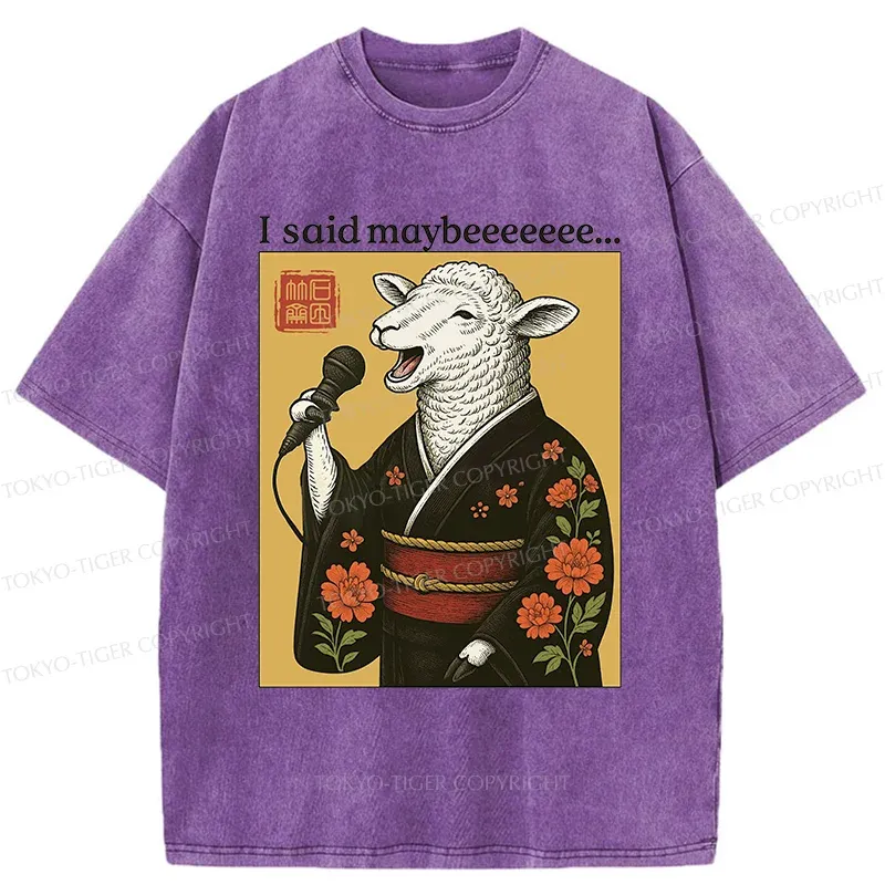 Tokyo-Tiger Singing Sheep Washed T-Shirt