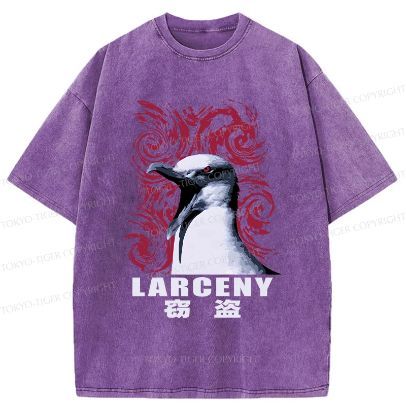 Tokyo-Tiger Stealing Seagull Washed T-Shirt
