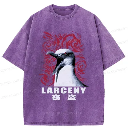 Tokyo-Tiger Stealing Seagull Washed T-Shirt