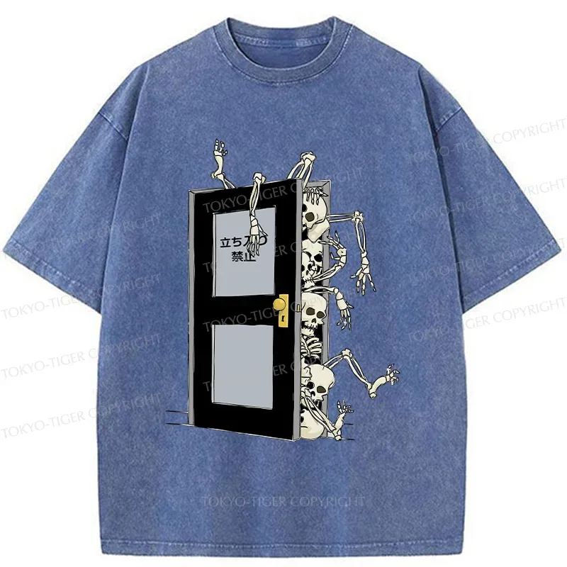 Tokyo-Tiger Ghost Coming In Washed T-Shirt