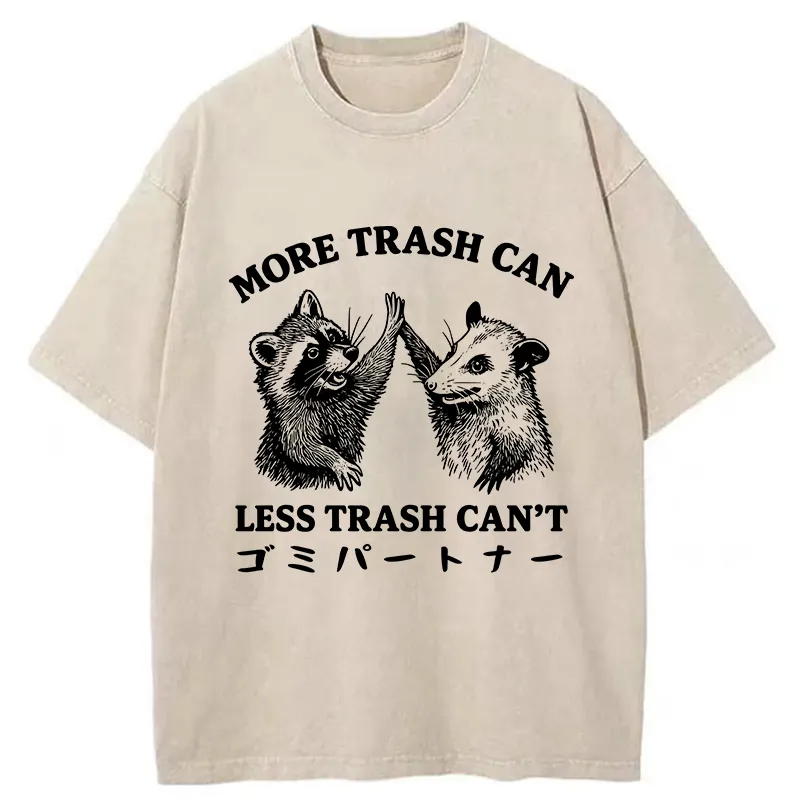 Tokyo-Tiger Trash Friends Funny Washed T-Shirt